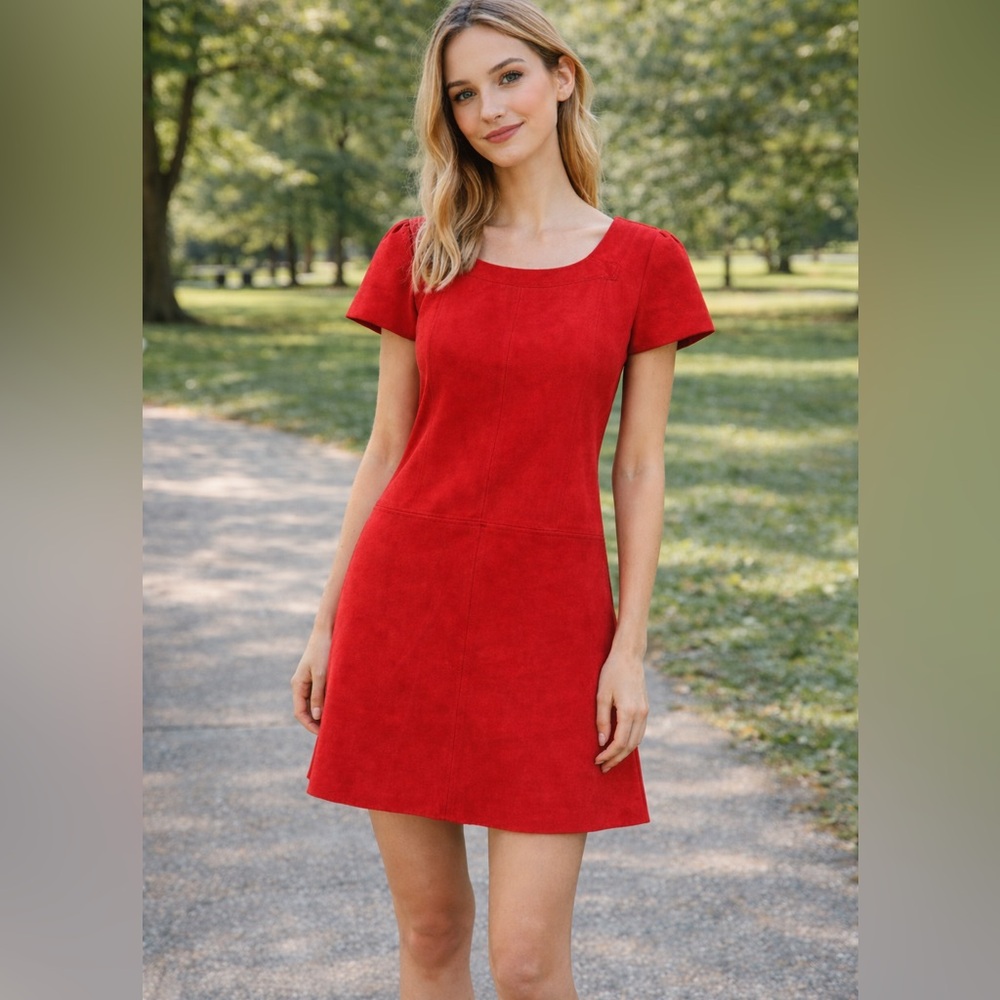 Newbury‎ Kustom Bright Red Petite Women's Dress Size Medium